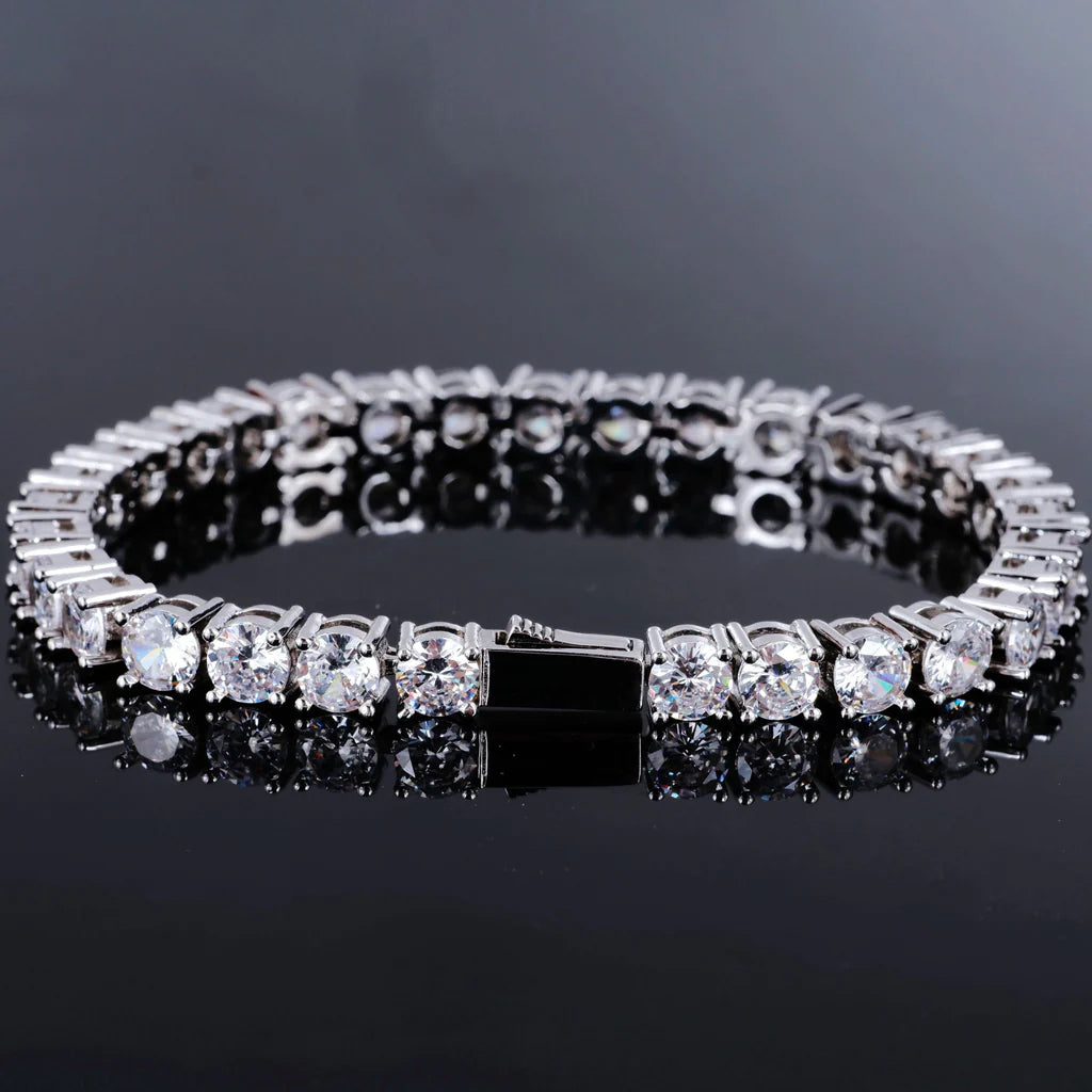 19Ct Round Cut VS1 Diamond Women's Tennis Bracelet  14K White Gold Finish