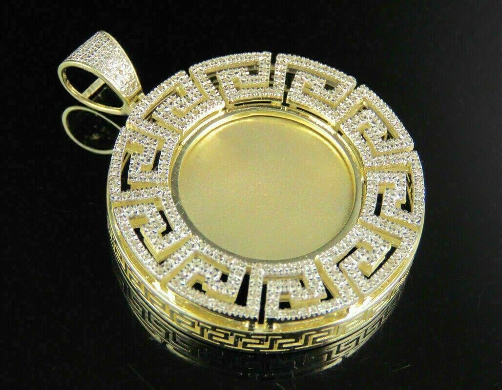 2.0Ct Round Cut Lab Created Diamond Memory Pendant 14K Yellow Gold Silver Plated