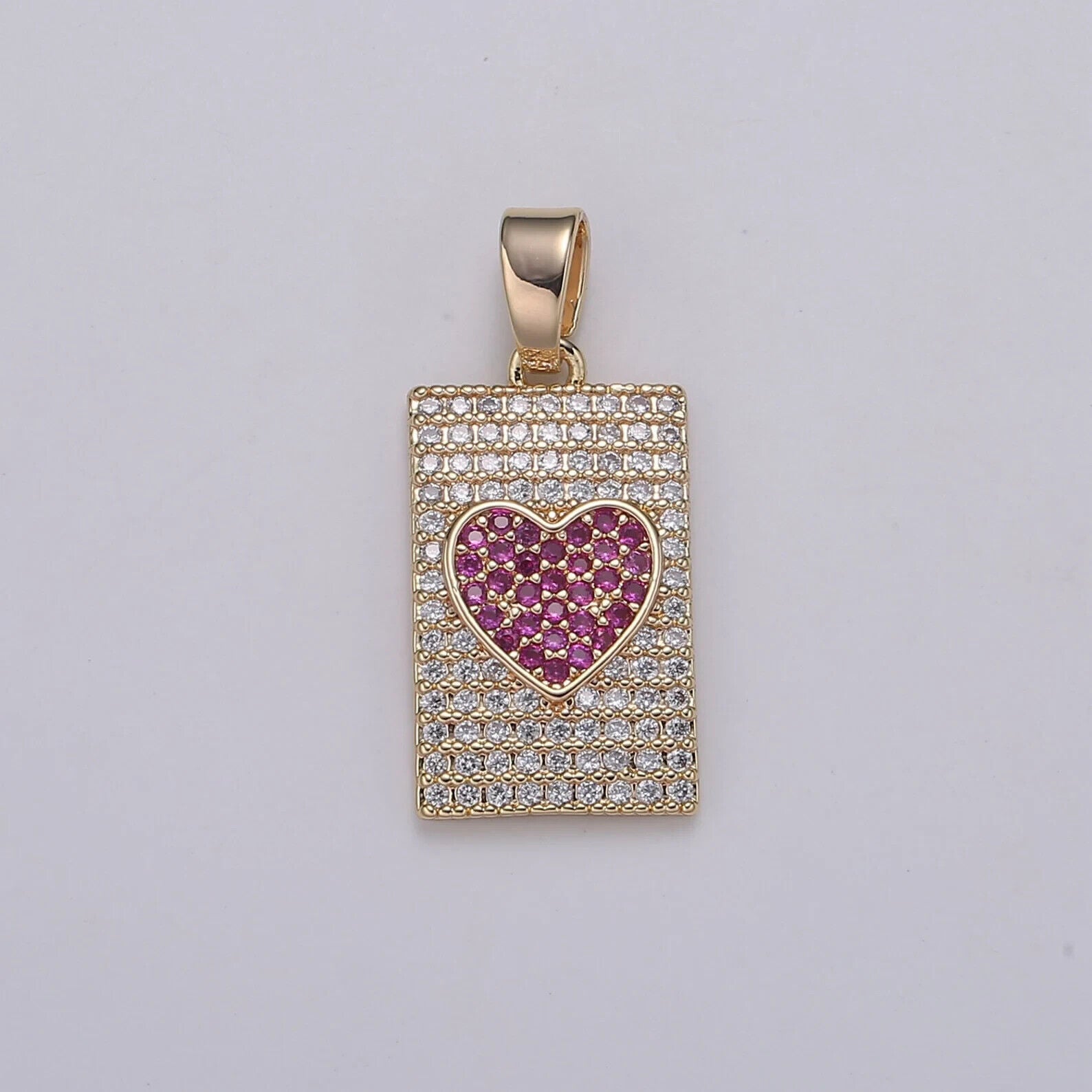 NEW 2.0Ct Round Lab Created Pink Ruby Diamond Cluster Pendant 14K Yellow Gold Plated