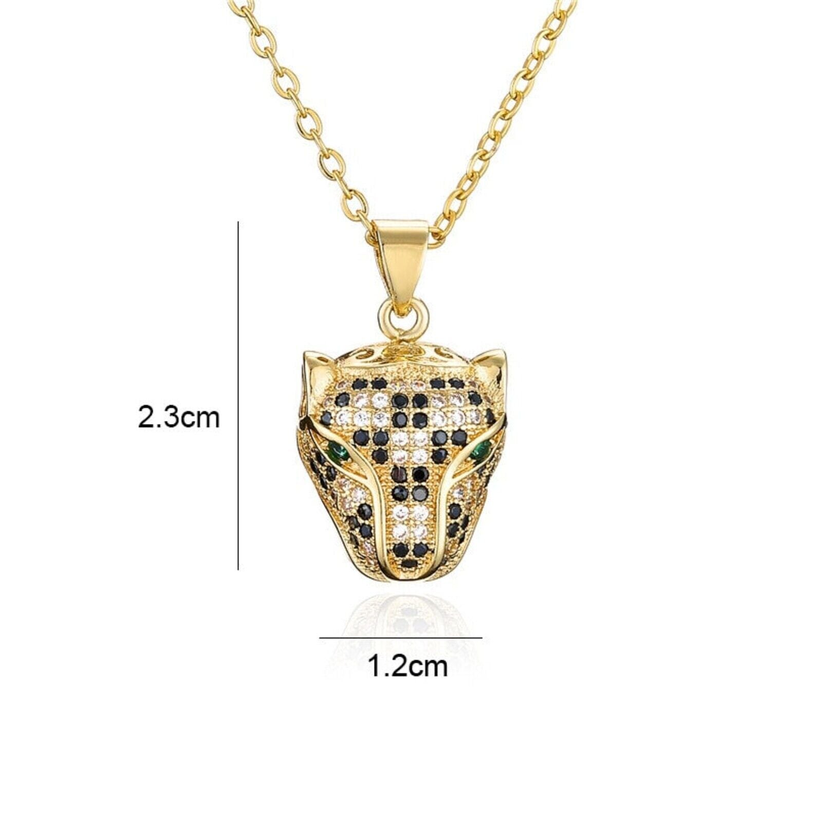 Diamond Jaguar Women's Pendant 2.00Ct Round Cut Lab 14K Yellow Gold Plated