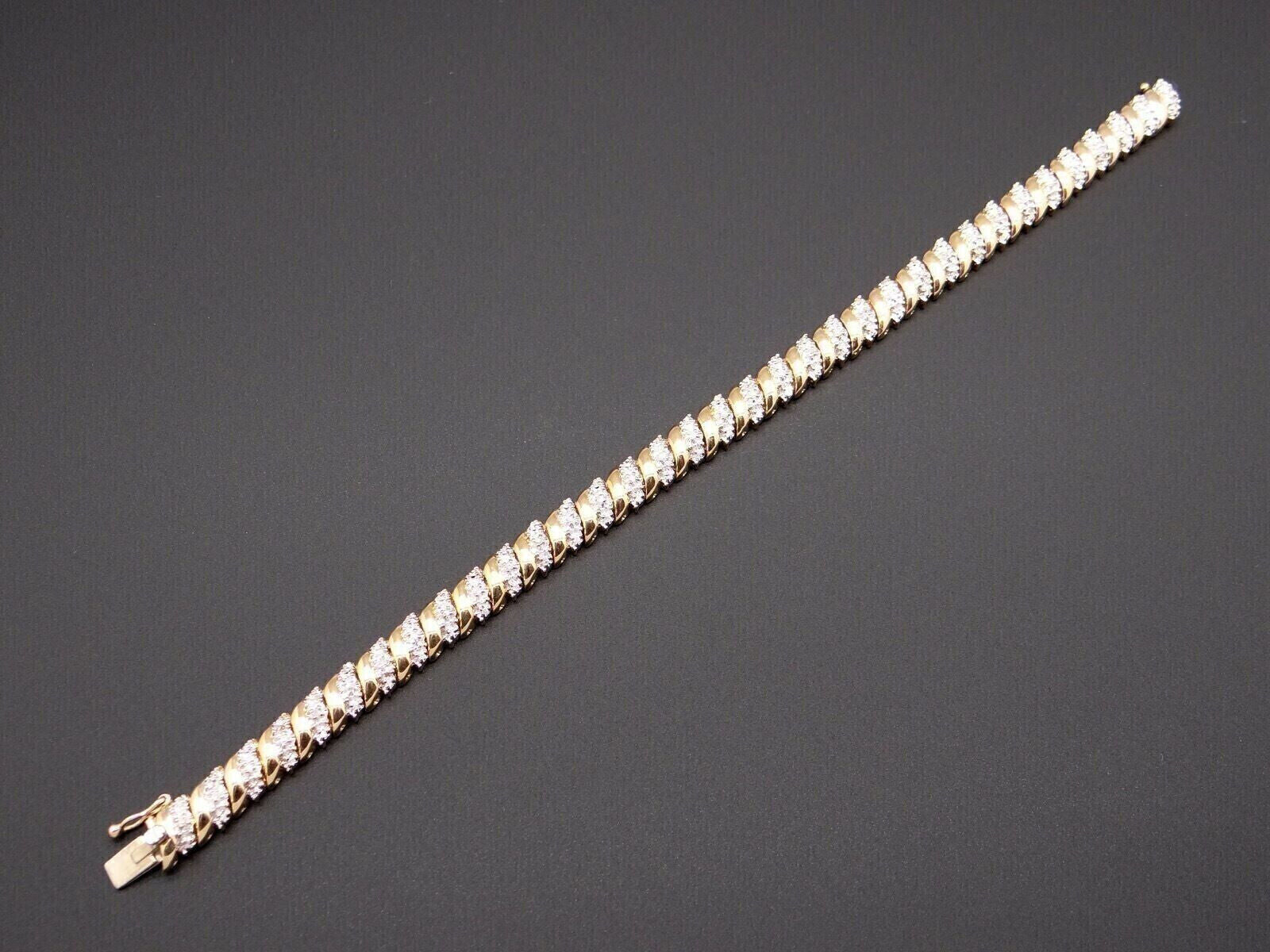 6.00Ct Round Cut Diamond Lab Created Women's Tennis Bracelet 14K Yellow Gold Plated